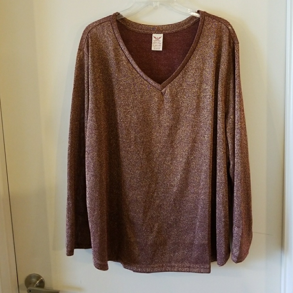 Faded Glory  Women's  V- neck Glitter Sweater